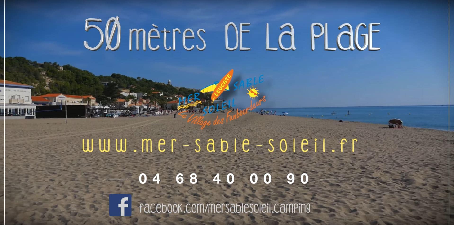 affiche 50 mètre de la plage Camping Mer Sable Soleil